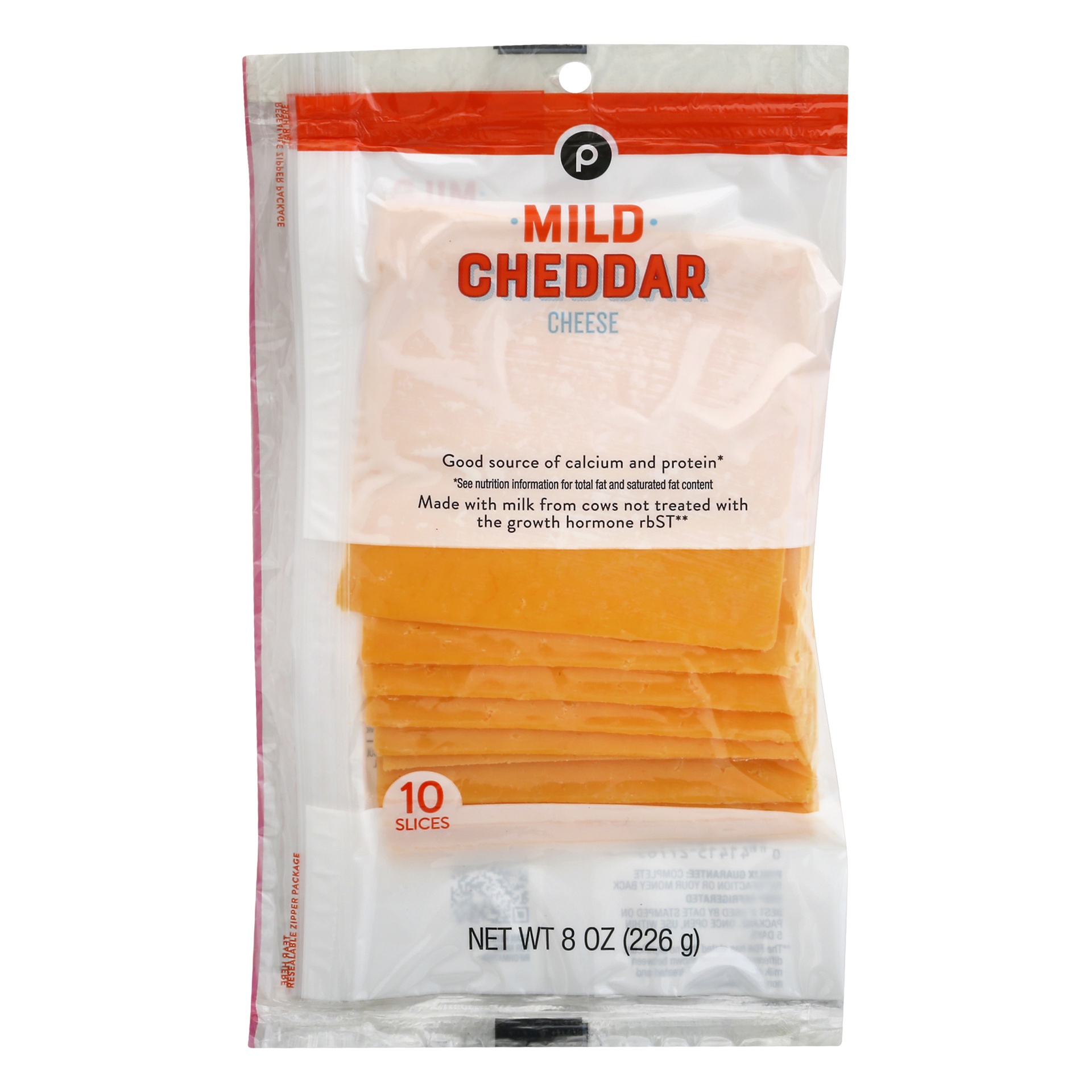 slide 1 of 1, Publix Mild Cheddar Cheese Slices, 8 oz