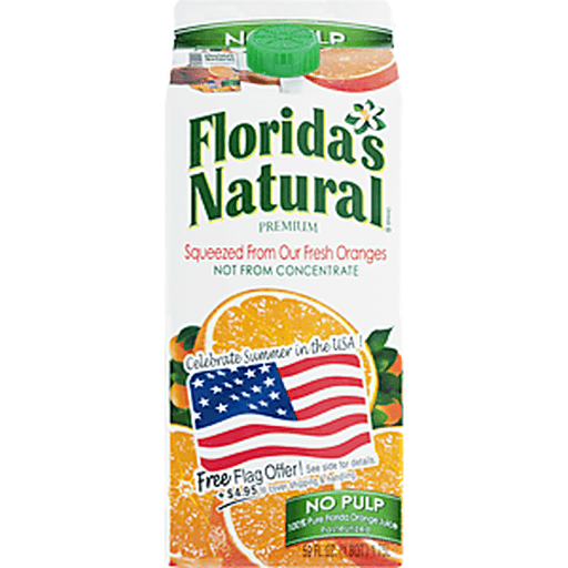 slide 9 of 16, Florida's Natural Most Pulp Orange Juice - 59 fl oz, 52 fl. oz.