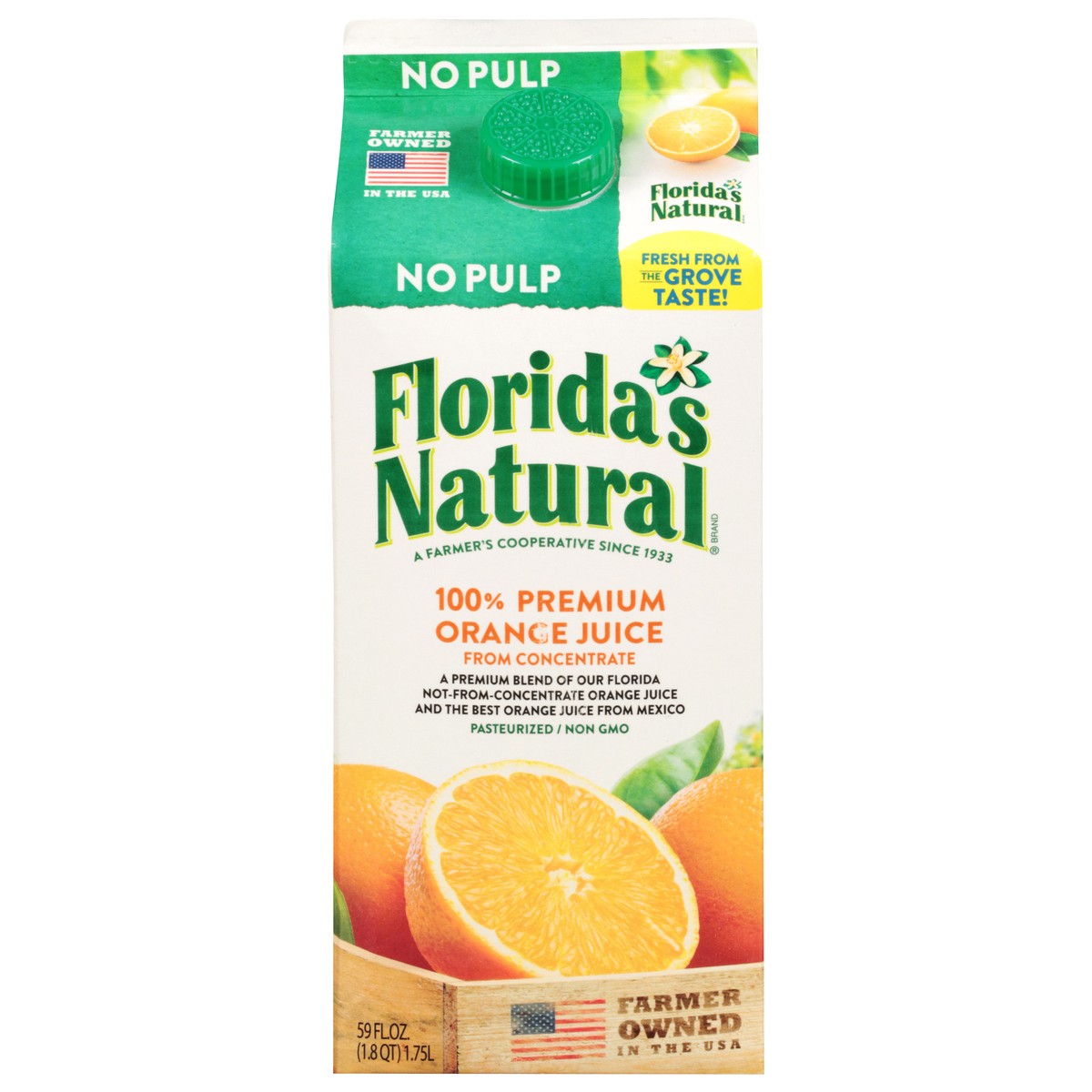 slide 1 of 16, Florida's Natural Most Pulp Orange Juice - 59 fl oz, 52 fl. oz.