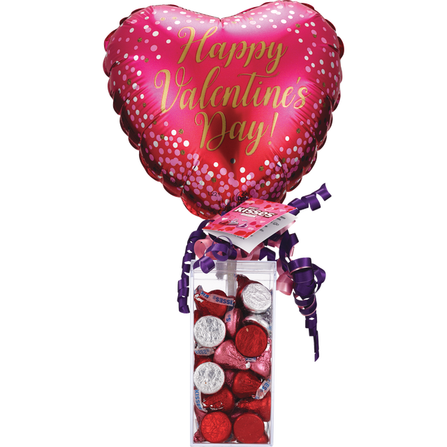 slide 1 of 1, Valentine Balloon With Kisses, 7.04 oz