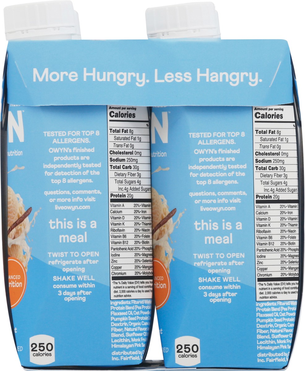 slide 8 of 9, OWYN Complete Vanilla Nutrition Shake 4 - 11.15 fl oz Shakes, 4 ct