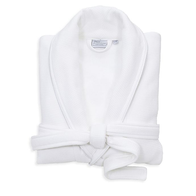 slide 1 of 5, Linum Home Textiles Small/Medium Waffle Terry Turkish Cotton Unisex Bathrobe - White, 1 ct