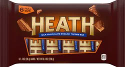 Heath Full Size English Milk Chocolate Toffee Bar 6 ea