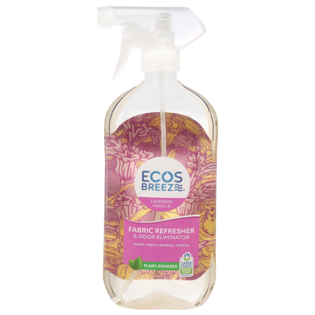 slide 1 of 9, ECOS Breeze Odor Eliminator Fabric & Carpet Lavender Vanilla, 20 fl oz