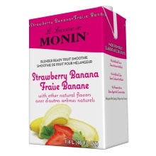 slide 1 of 1, Monin Strawberry Banana Smoothie Mix - 46 fl oz, 46 fl oz