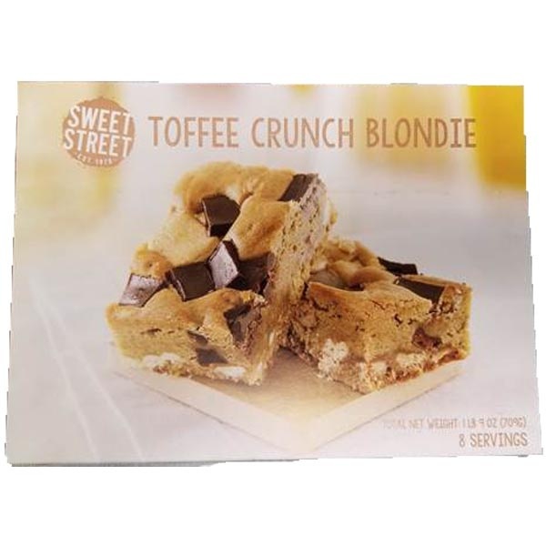 slide 1 of 1, Sweet Street Toffee Crunch Blondie Bar, 8 ct