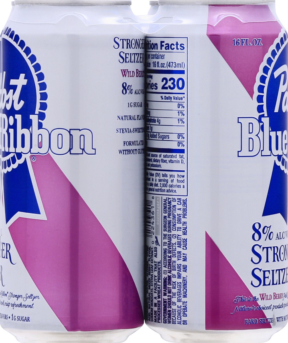 slide 7 of 13, Pabst Wild Berry Hard Seltzer 4Pk Can, 64 fl oz