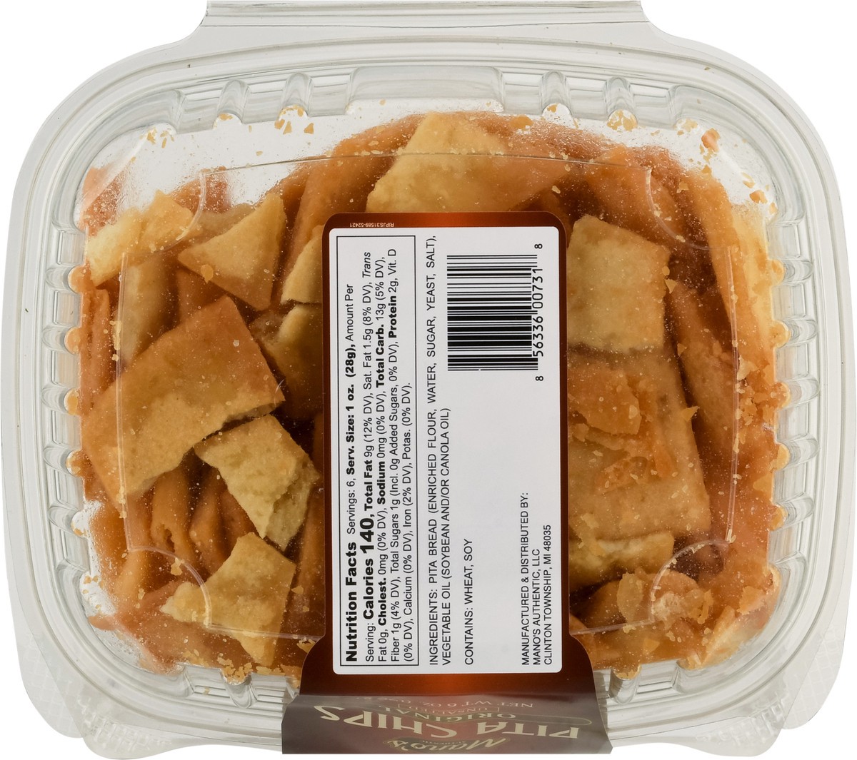 slide 9 of 14, Manos Authentic Pita Chips Original 6 Oz, 6 oz