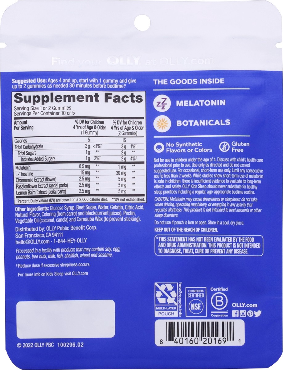 slide 6 of 13, Olly Kids Sleep - 10ct (Trial & Travel), 10 ct