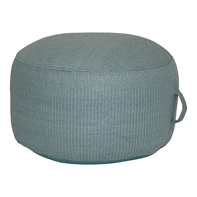 slide 1 of 1, Bee & Willow Home Hermosa Round Indoor/Outdoor Pouf Ottoman - Grey, 1 ct