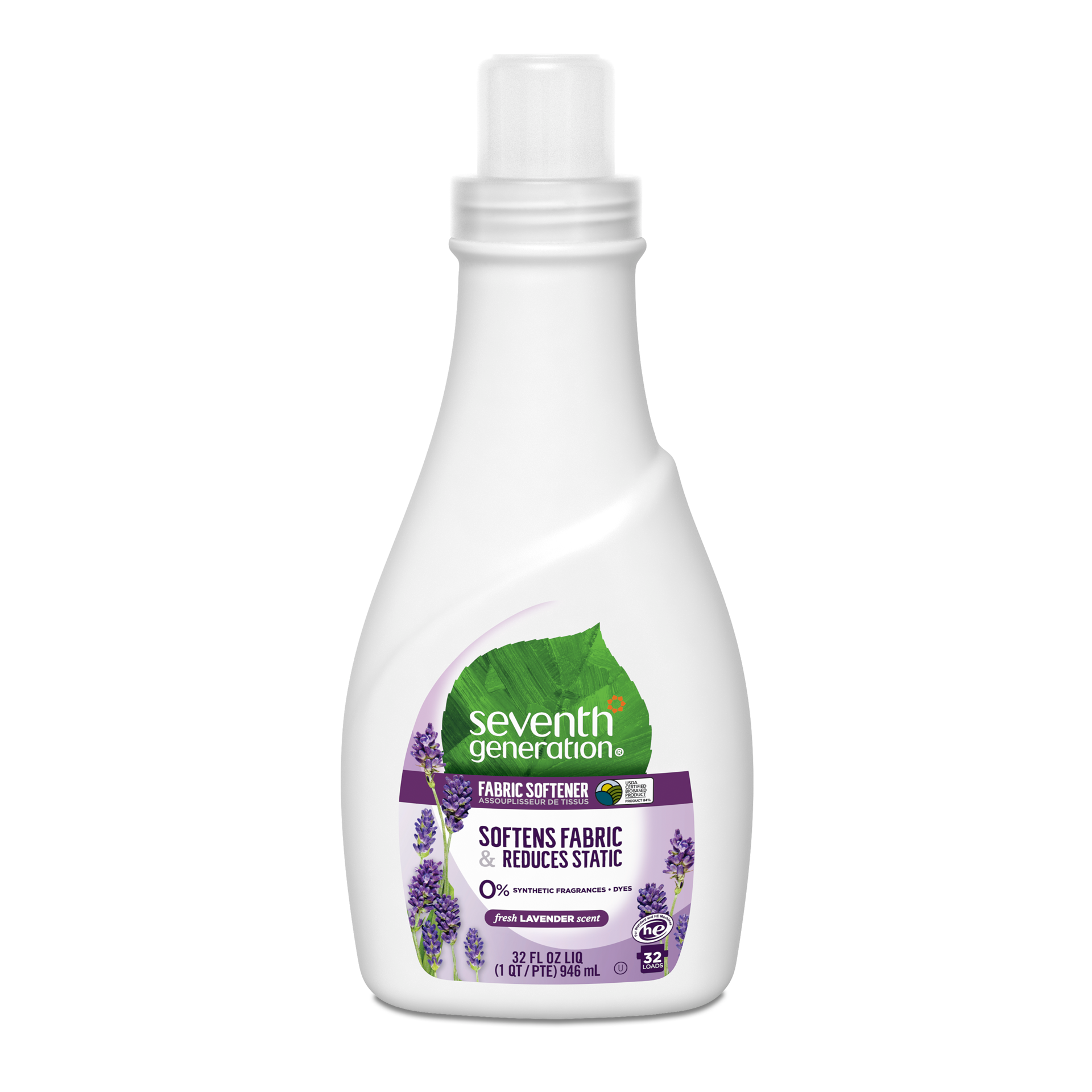 slide 1 of 3, Seventh Generation Liquid Fabric Softener Fresh Lavender Scent, 32 oz, 42 Loads, 32 oz