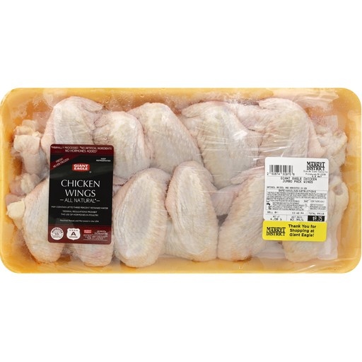 slide 1 of 1, Giant Eagle Chicken Wings, Jumbo Pack, per lb