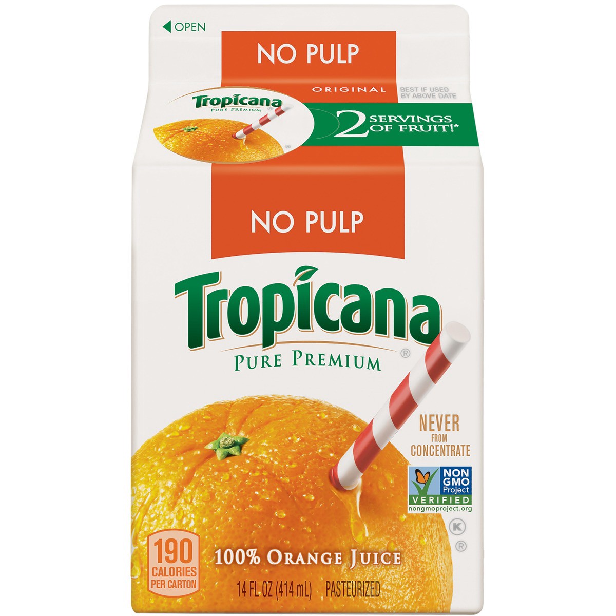 slide 8 of 12, Tropicana 100% Juice, 14 oz