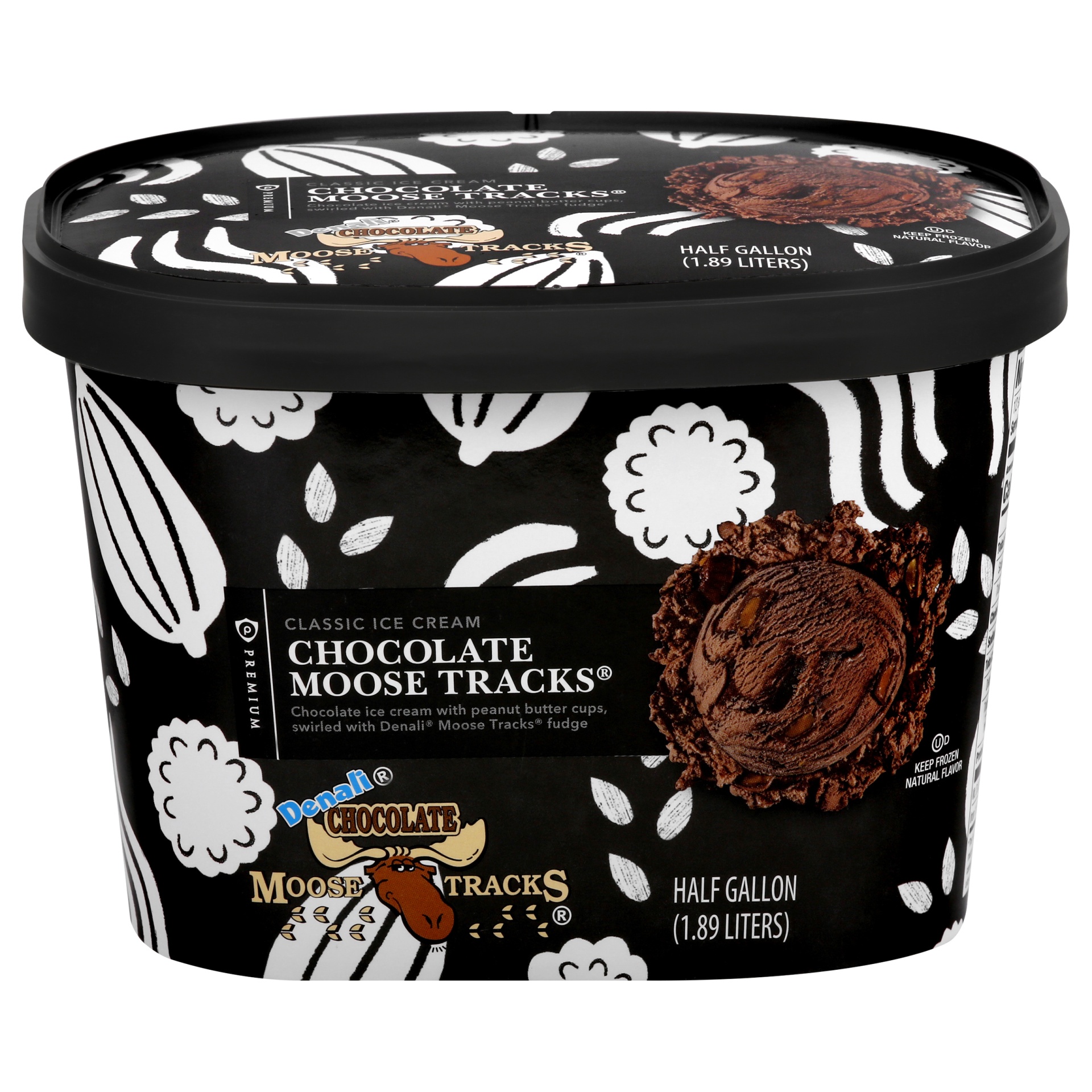 slide 1 of 1, Publix Premium Classic Chocolate Moose Tracks Ice Cream, 1/2 gal