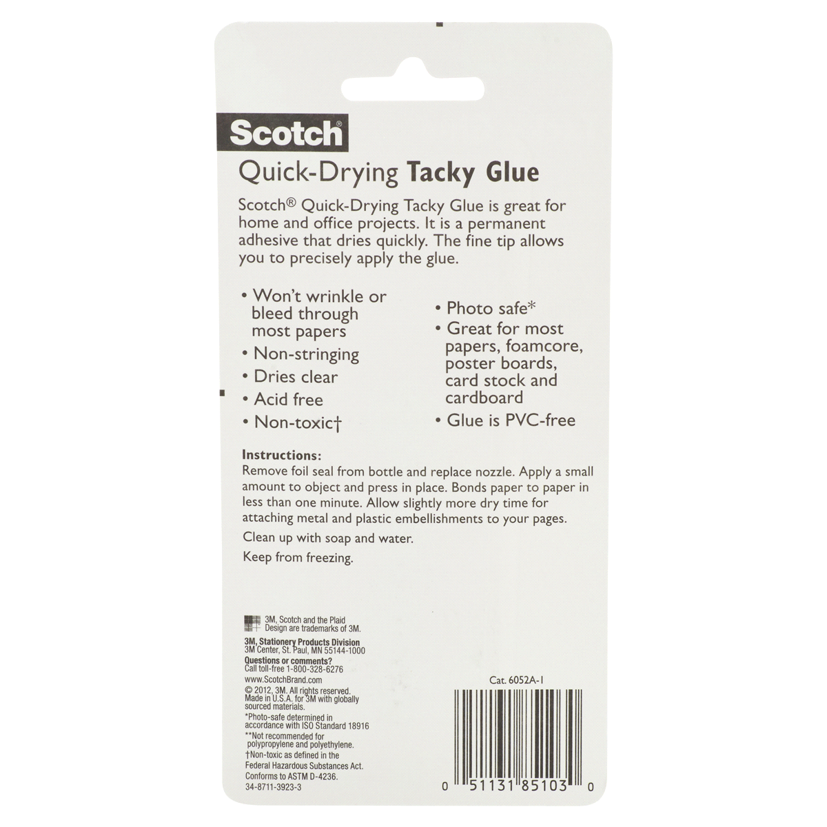 slide 3 of 5, Scotch Quick Drying Tacky Glue, 2 fl oz