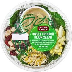Giant Eagle Sweet Spinach Dijon Salad Bowl