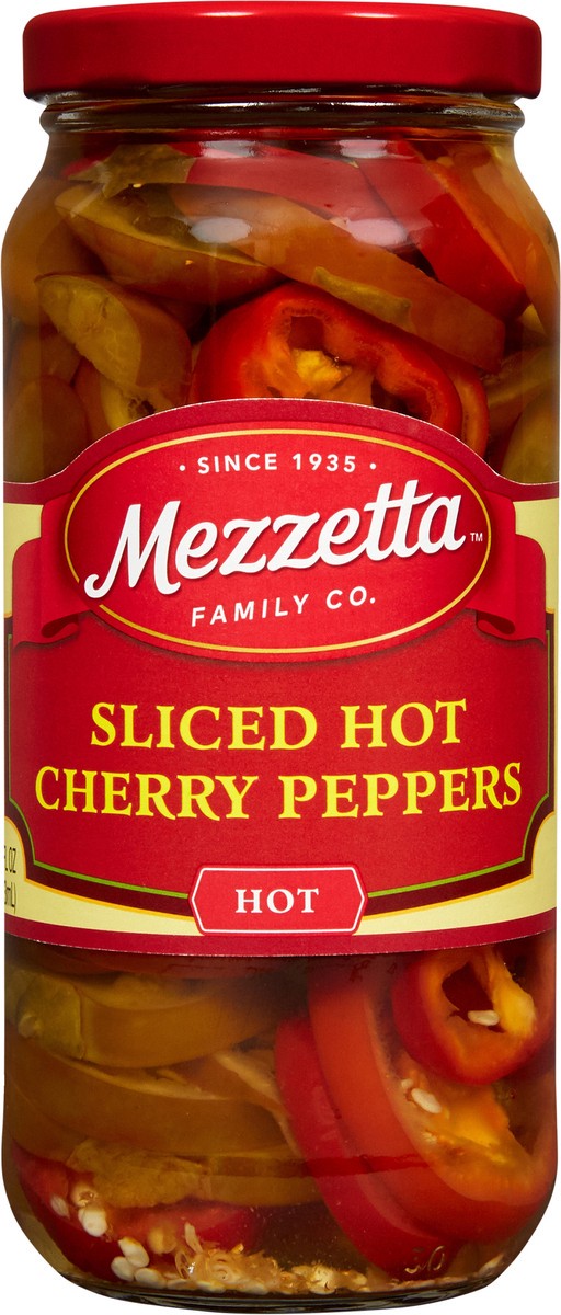 slide 4 of 7, Mezzetta Sliced Hot Cherry Peppers, 16 fl oz, 16 fl oz