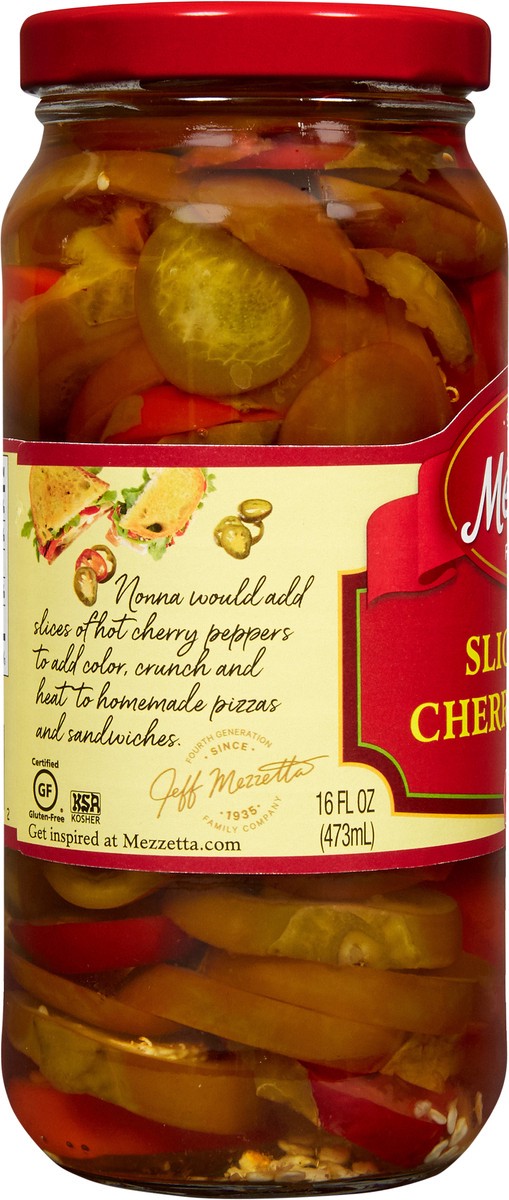 slide 5 of 7, Mezzetta Sliced Hot Cherry Peppers, 16 fl oz, 16 fl oz