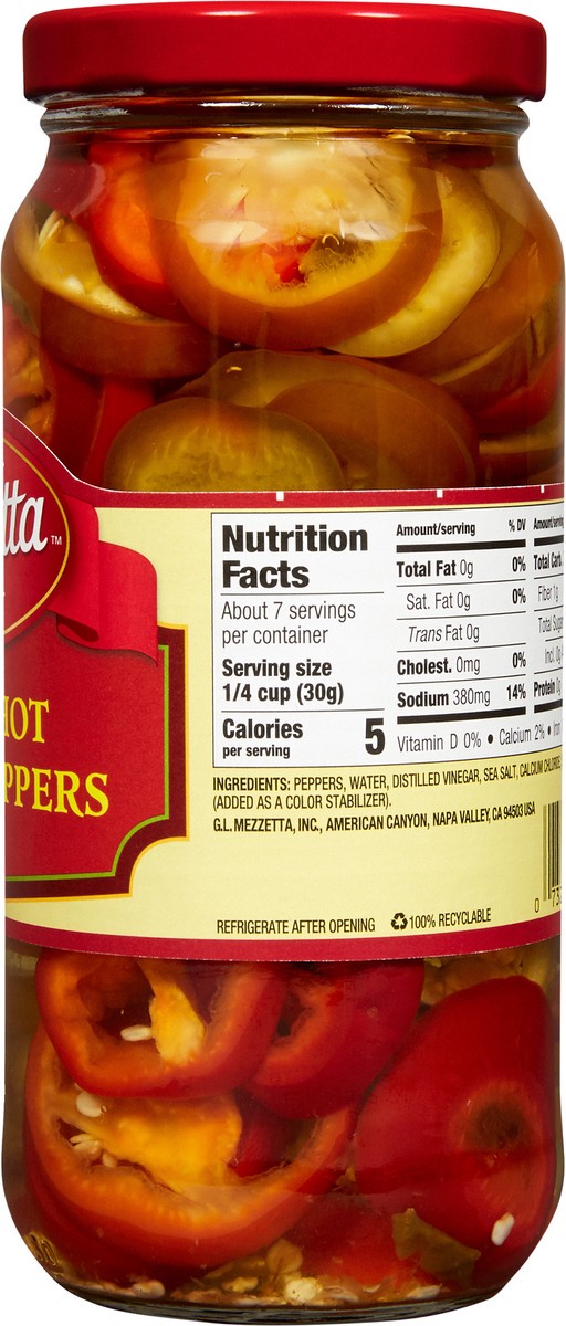 slide 6 of 7, Mezzetta Sliced Hot Cherry Peppers, 16 fl oz, 16 fl oz