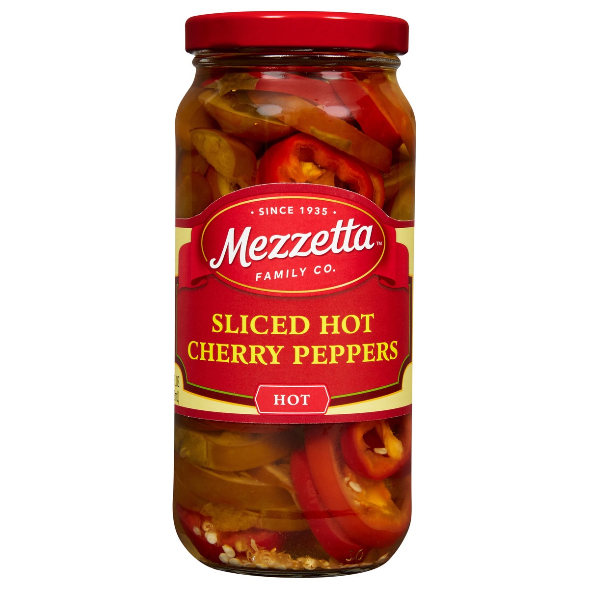 slide 1 of 7, Mezzetta Sliced Hot Cherry Peppers, 16 fl oz, 16 fl oz