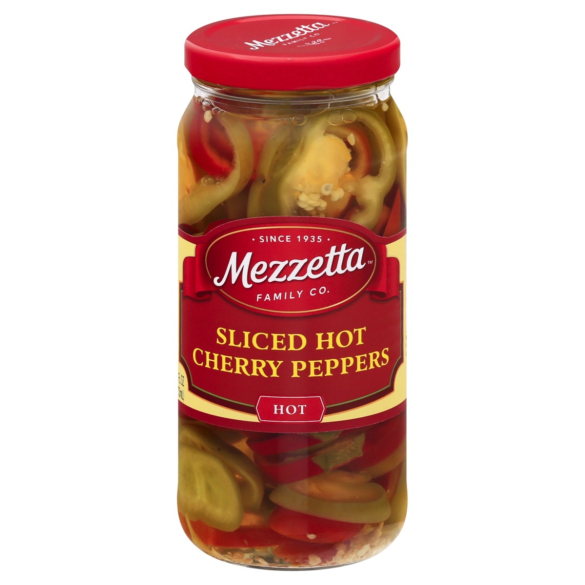 slide 1 of 10, Mezzetta Deli-Sliced Hot Cherry Peppers, 16 oz