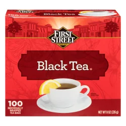 First Street/Ambiance Black Hot Tea Bags - 100 ct