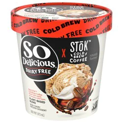 So Delicious Dairy Free SToK Cold Brew Coffee Plant Based Blend Frozen Dessert 1 pint