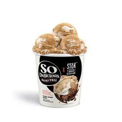 So Delicious Dairy Free SToK Cold Brew Coffee Plant Based Blend Frozen Dessert Container