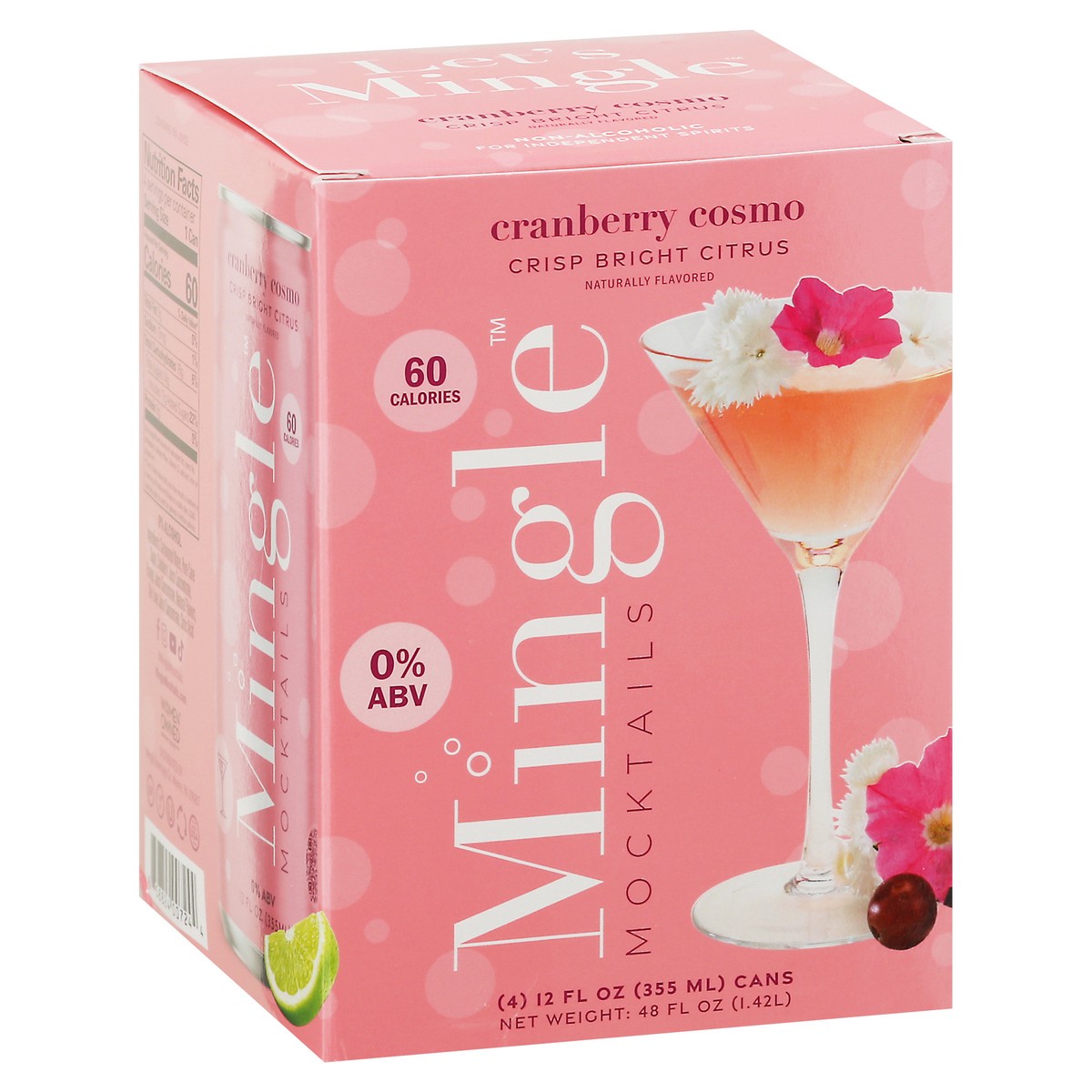 slide 3 of 9, Mingle Cranberry Cosmo Mocktails Can 4 ea, 1 ct