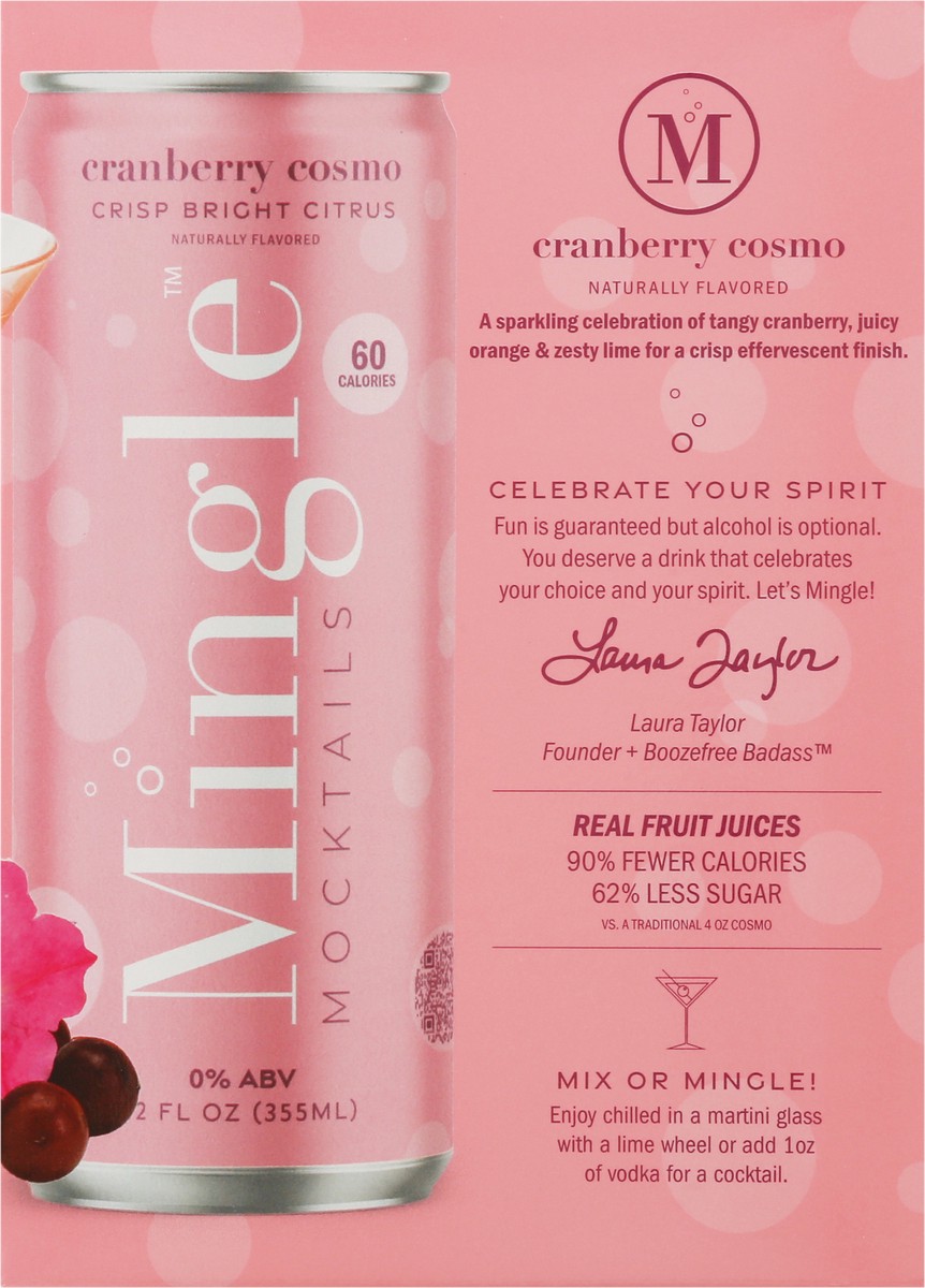 slide 5 of 9, Mingle Cranberry Cosmo Mocktails Can 4 ea, 1 ct