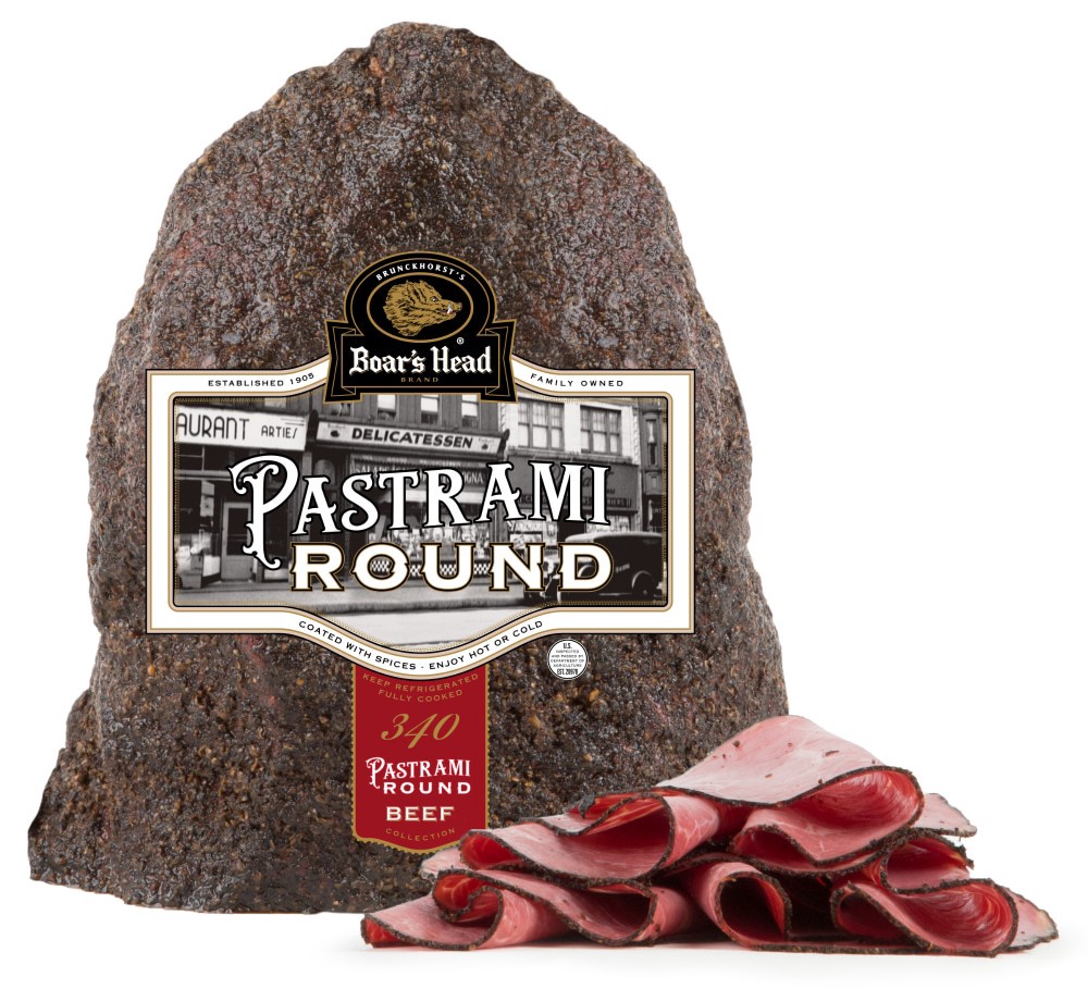 slide 1 of 6, Boar's Head Cap-Off Top Round Pastrami, 1 lb