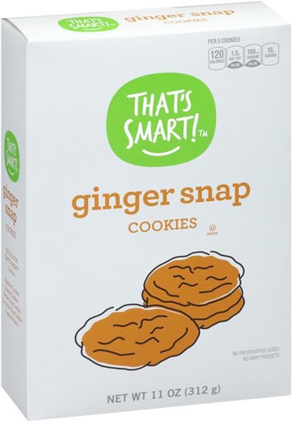 slide 1 of 1, That's Smart! Ginger Snap Cookies, 11 oz