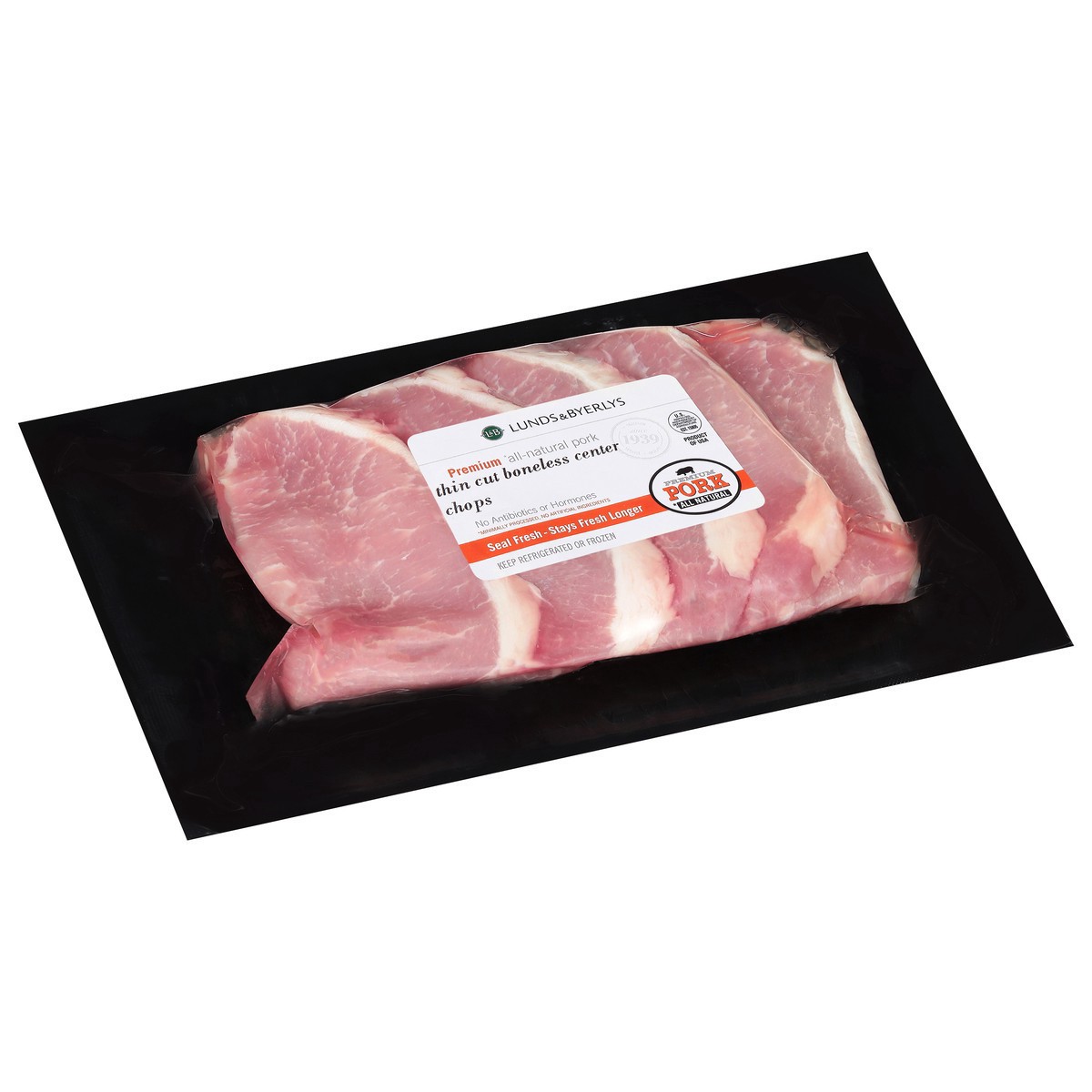 slide 10 of 11, Lunds & Byerlys Center Chops Boneless Thin Cut Pork 1 ea, per lb