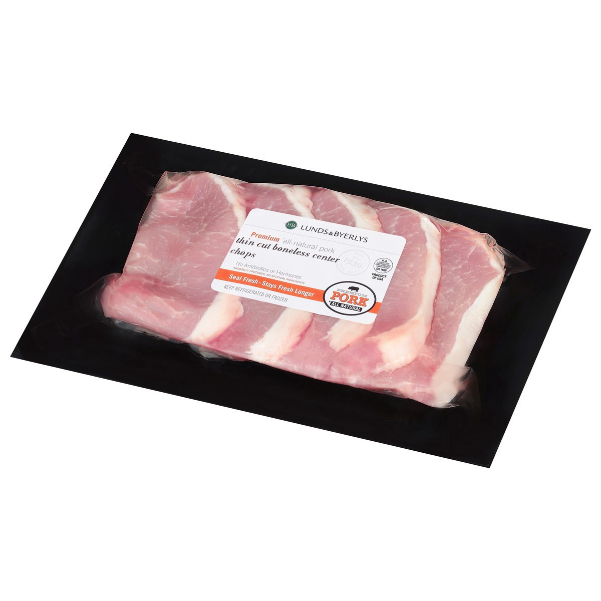 slide 6 of 11, Lunds & Byerlys Center Chops Boneless Thin Cut Pork 1 ea, per lb