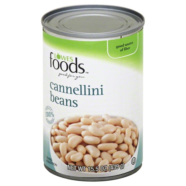 slide 1 of 1, Lowes Foods White Cannellini Beans, 15.5 oz