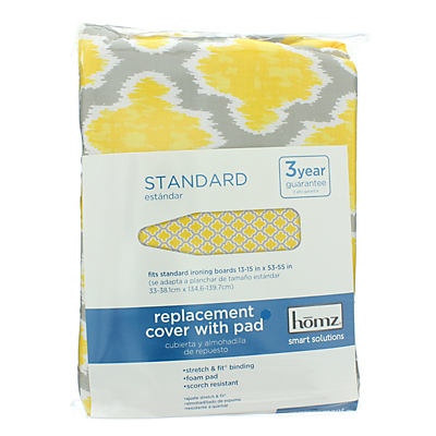 slide 1 of 1, Homz Standard Stretch & Fit Replacement Iron Board Cover and Pad, 1 ct