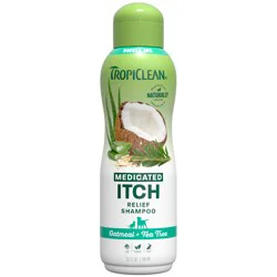 TropiClean Oatmeal & Tea Tree Medicated Itch Relief Shampoo for Pets, 20 oz