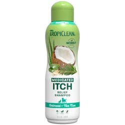 TropiClean Oatmeal & Tea Tree Medicated Itch Relief Shampoo for Pets, 20 oz