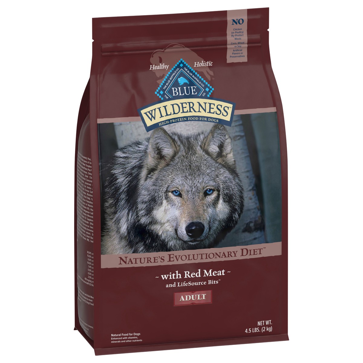 slide 2 of 9, Blue Buffalo Wilderness High Protein, Natural Adult Dry Dog Food, Red Meat 4.5-lb, 4.5 lb