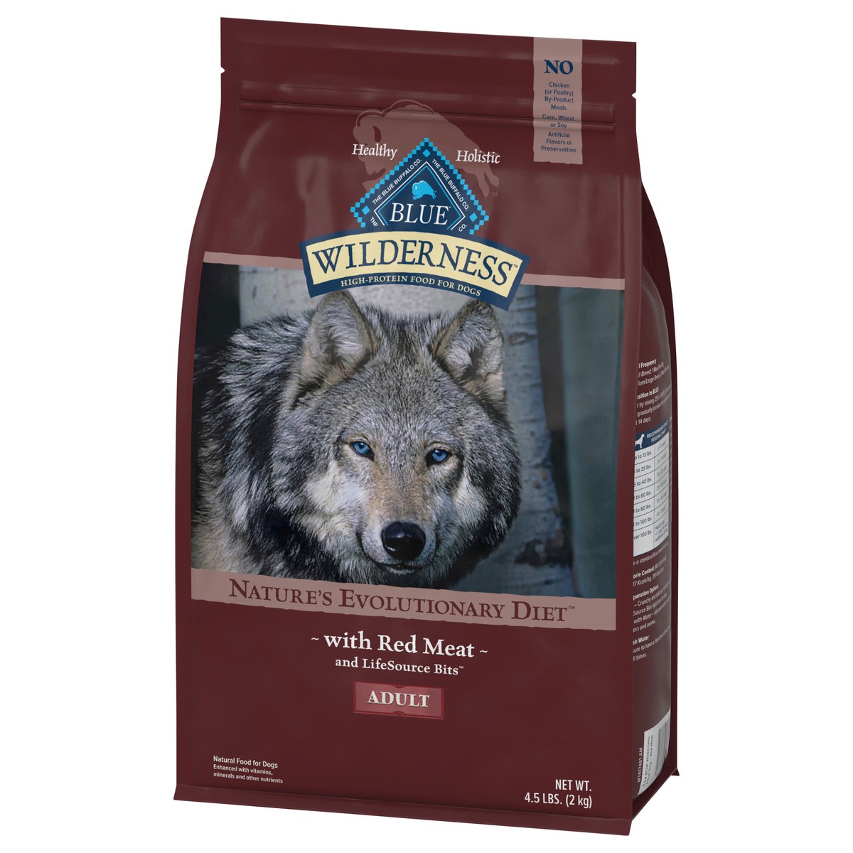 slide 3 of 9, Blue Buffalo Wilderness High Protein, Natural Adult Dry Dog Food, Red Meat 4.5-lb, 4.5 lb