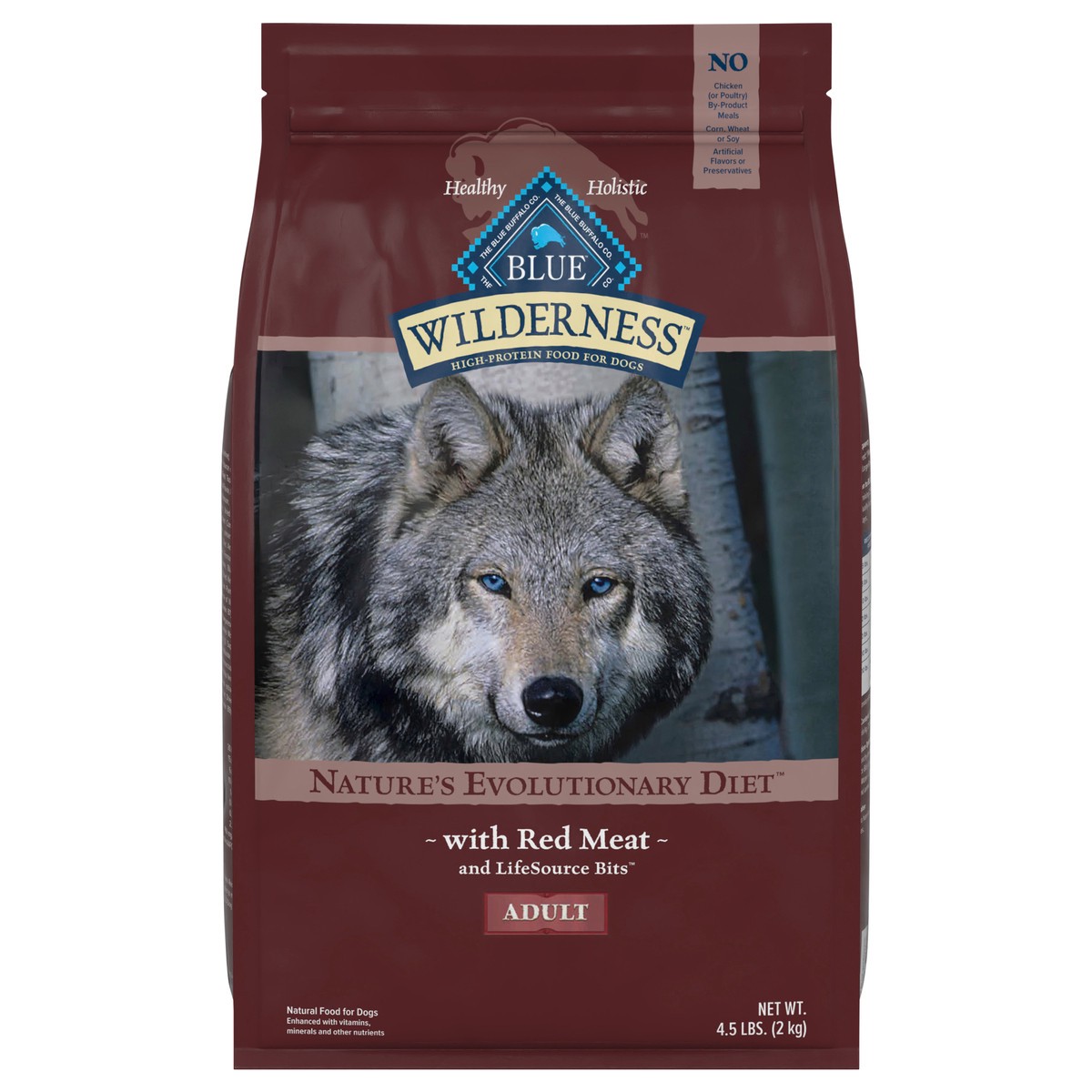 slide 1 of 9, Blue Buffalo Wilderness High Protein, Natural Adult Dry Dog Food, Red Meat 4.5-lb, 4.5 lb