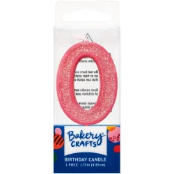 DecoPac Zero Birthday Candle Cake Decoration - Pink
