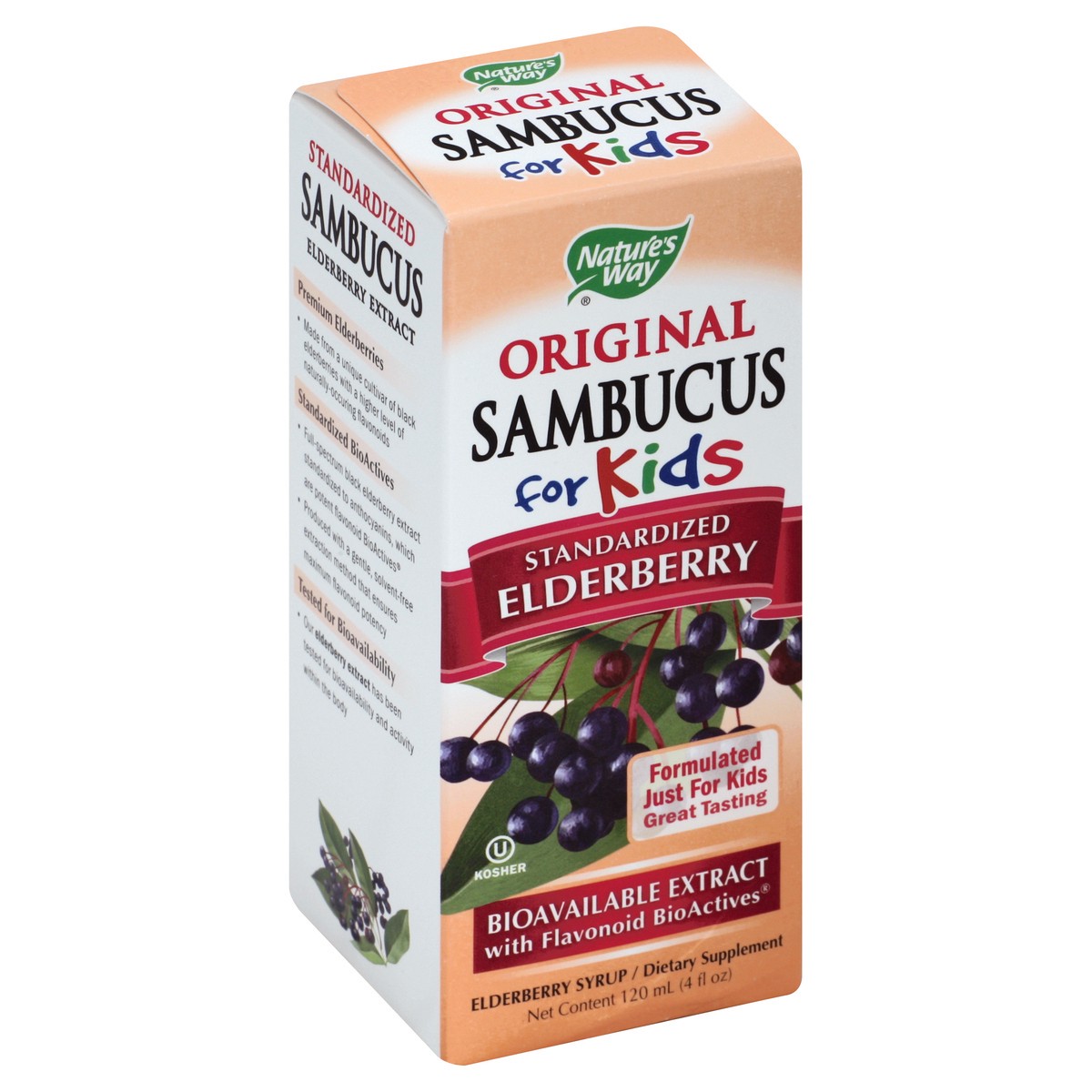 slide 4 of 5, Nature's Way Ages 2+ Kids Sambucus Elderberry Immune Syrup 4 fl oz, 120 ml (4 fl oz