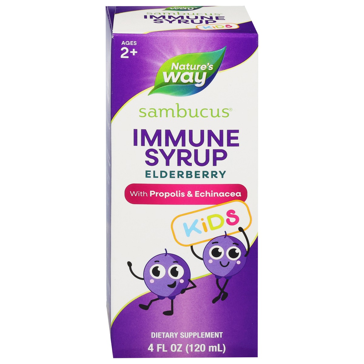 slide 1 of 5, Nature's Way Ages 2+ Kids Sambucus Elderberry Immune Syrup 4 fl oz, 120 ml (4 fl oz