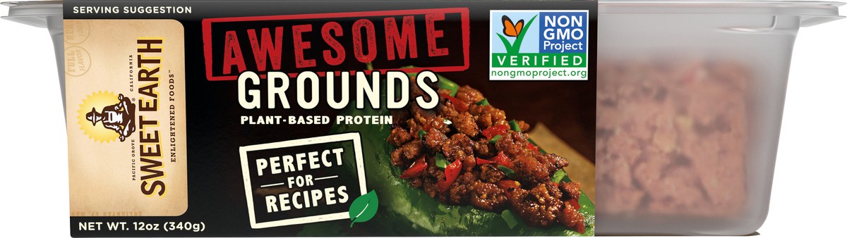 slide 5 of 9, Sweet Earth Plant Based Protein Awesome Meatless Grounds 12 Oz - Plant Based Protein for Vegetarian Tacos, 12 oz