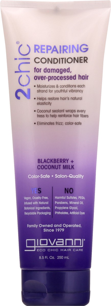 slide 8 of 10, Giovanni 2Chic Blackberry & Coconut Milk Ultra-Repair Conditioner, 8.5 oz