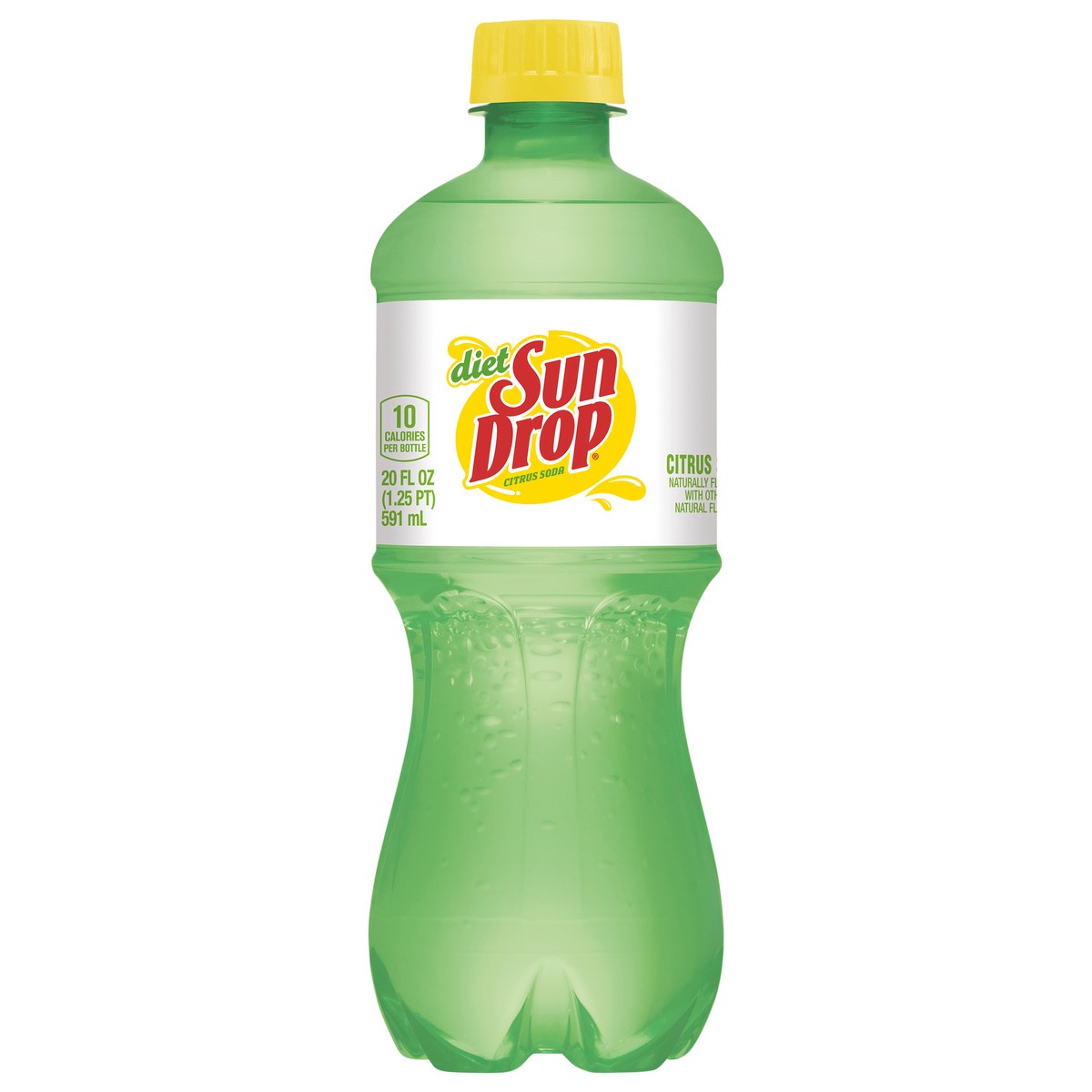 slide 1 of 10, Sun Drop Diet Sun Drop Citrus Soda, 20 fl oz bottle, 20 fl oz