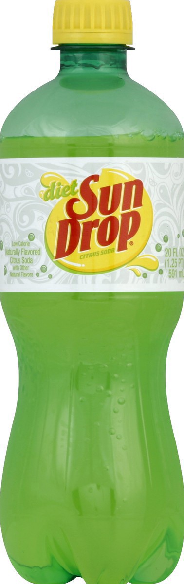 slide 7 of 10, Sun Drop Diet Sun Drop Citrus Soda, 20 fl oz bottle, 20 fl oz