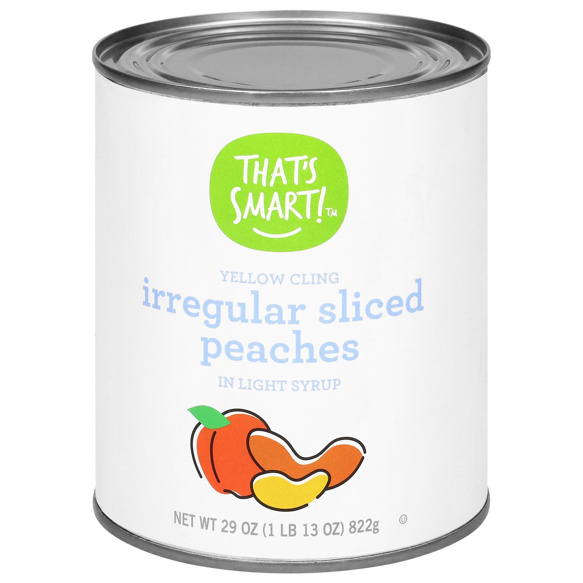 slide 3 of 4, That's Smart! Yellow Cling Irregular Sliced Peaches In Light Syrup, 29 oz