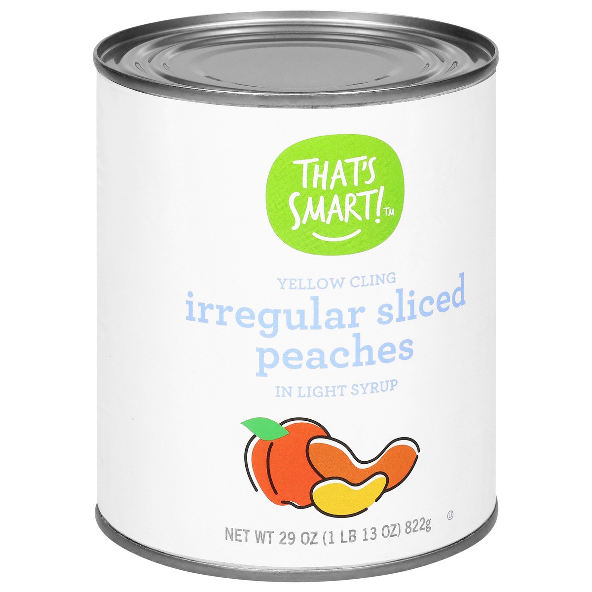 slide 2 of 4, That's Smart! Yellow Cling Irregular Sliced Peaches In Light Syrup, 29 oz
